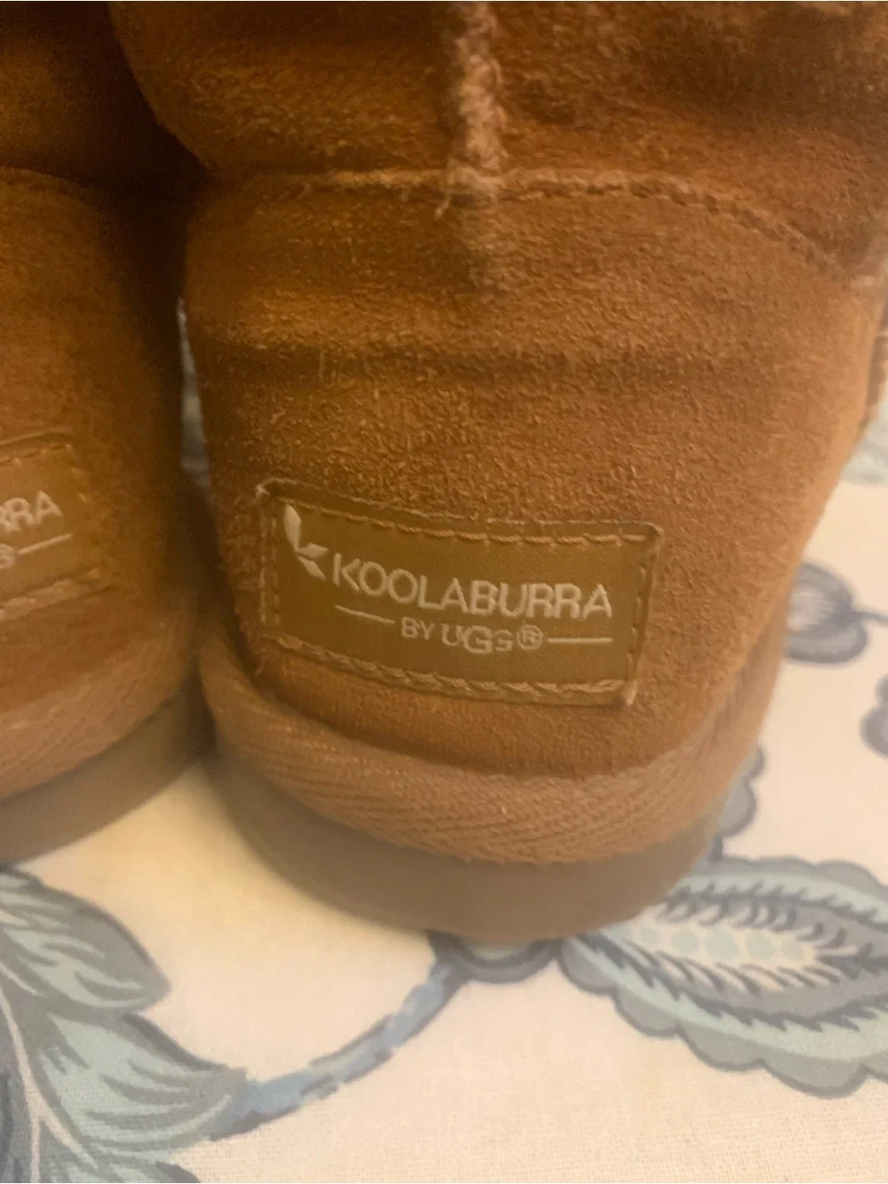 Koolaburra Kids Chestnut Tan Faux-Shearling Bow Back Boots